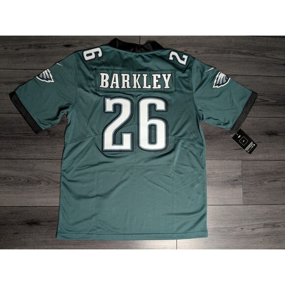 🏈 Saquon Barkley #26 Philadelphia Eagles 2025 Bowl Patch Stitched Jersey Large - Picture 2 of 3